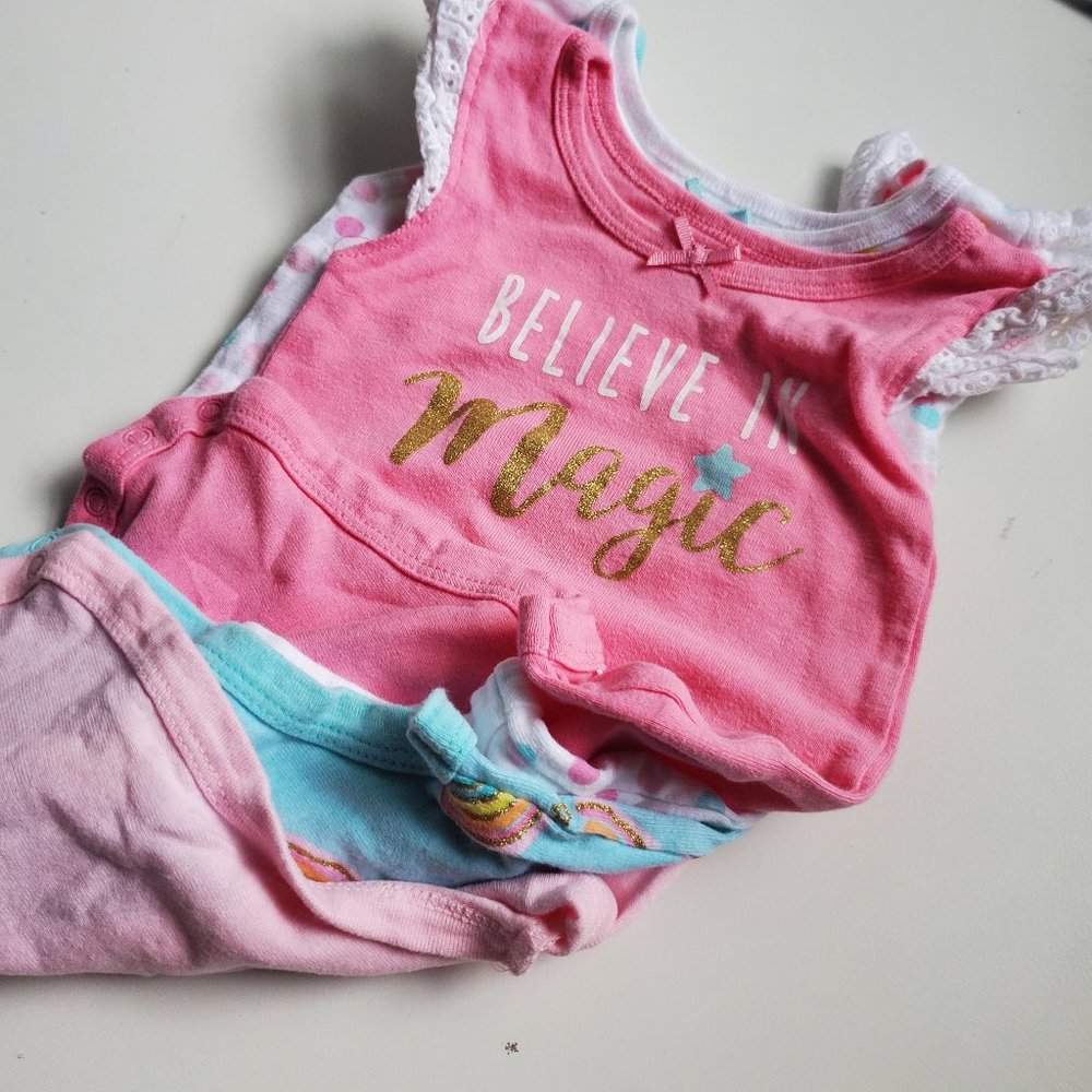 ⚡Gerber Baby Girl Tank top Onesie 4 Bundle ⚡
